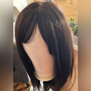 Jb extension Lila bang wig NWOT soft high quality dark brown tea black